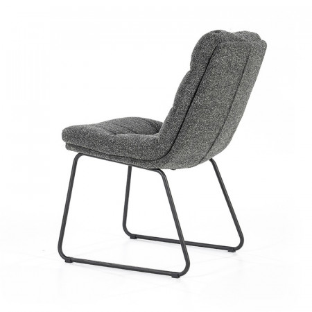 Chaise tissu gris anthracite confortable - Diane 