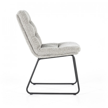 Chaise en tissu gris clair confortable - Diane 