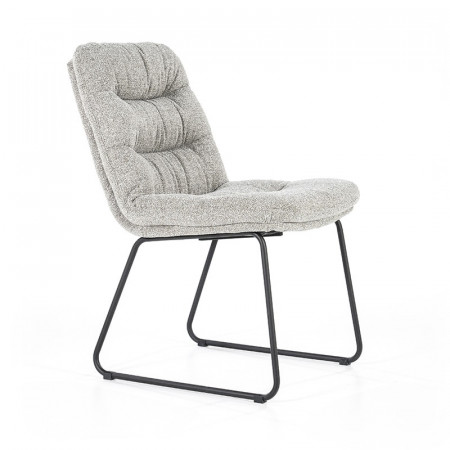 Chaise en tissu gris clair confortable - Diane 