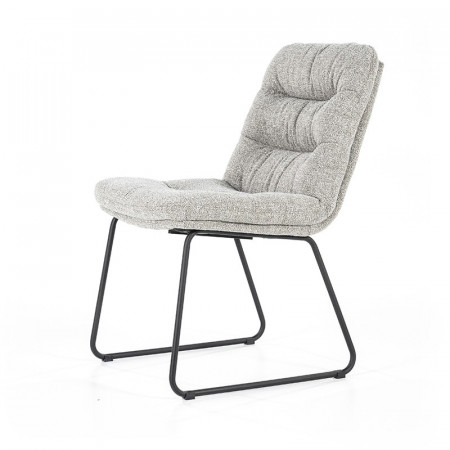 Chaise en tissu gris clair confortable - Diane 