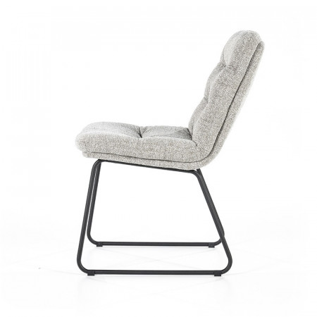 Chaise en tissu gris clair confortable - Diane 