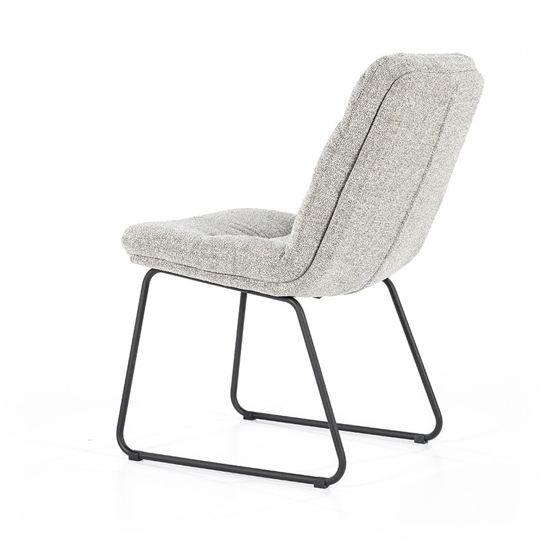 Chaise en tissu gris clair confortable - Diane 