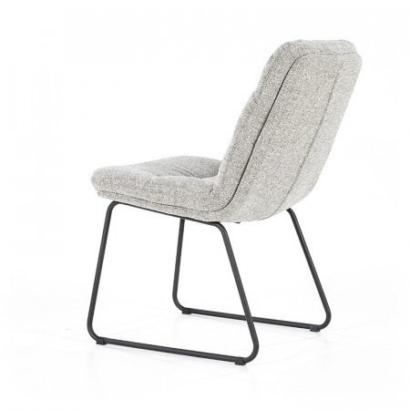 Chaise en tissu gris clair confortable - Diane 