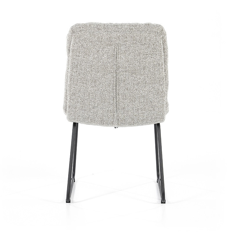 Chaise en tissu gris clair confortable - Diane 