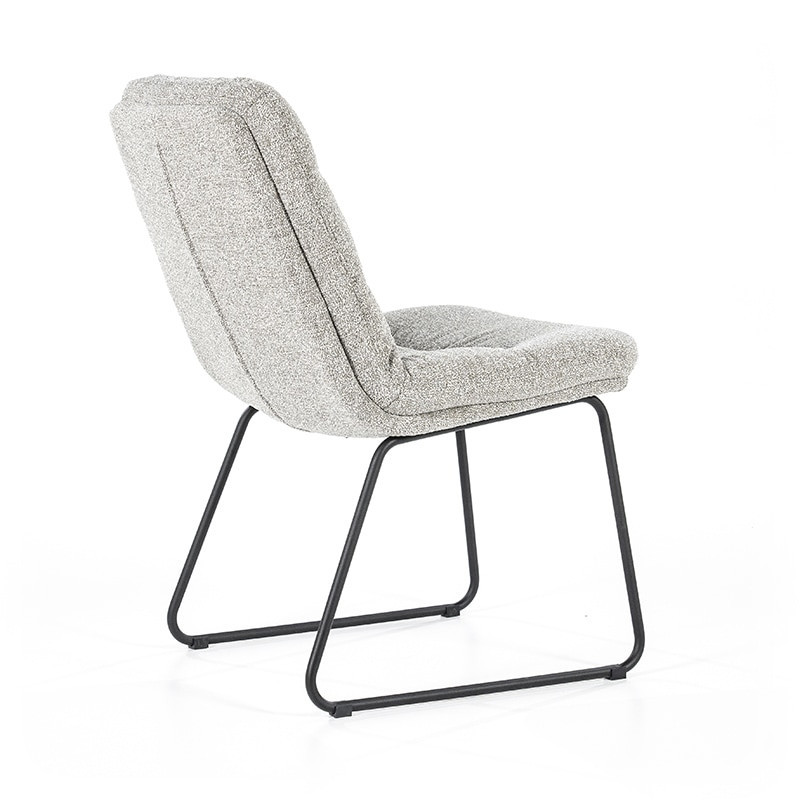 Chaise en tissu gris clair confortable - Diane 