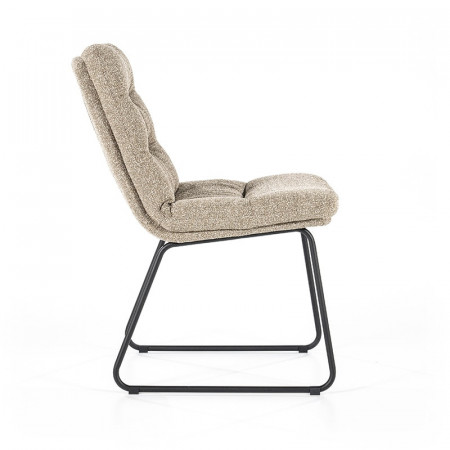 Chaise tissu beige confortable - Diane 