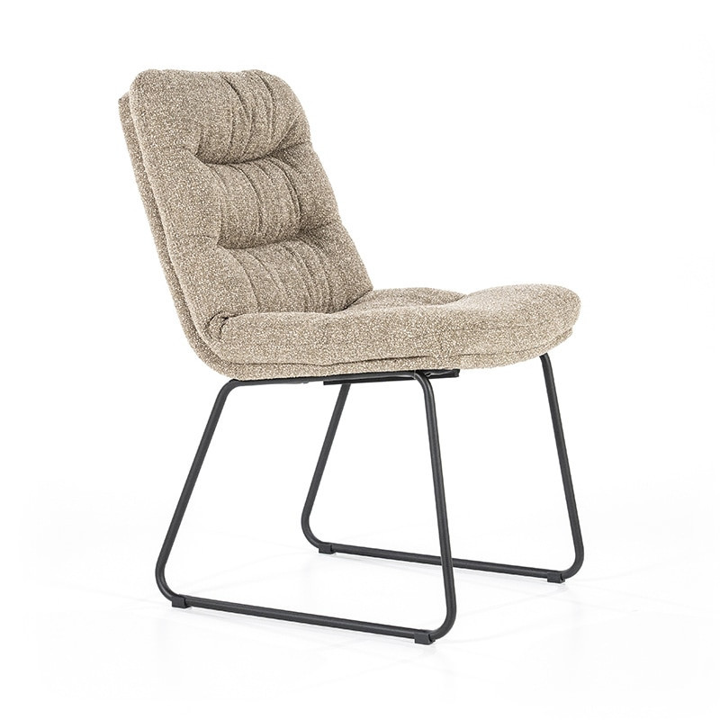 Chaise tissu beige confortable - Diane 