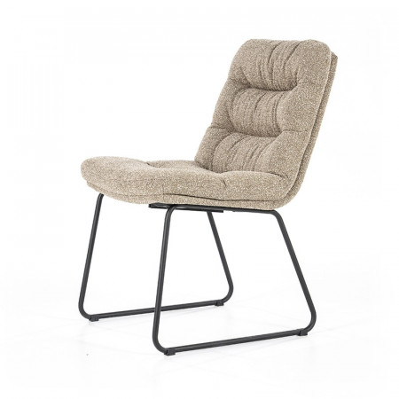 Chaise tissu beige confortable - Diane 