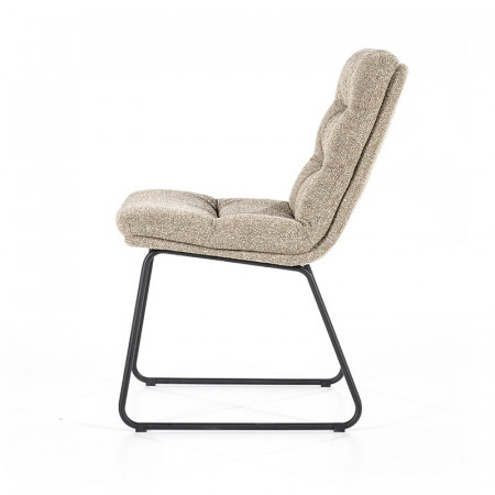 Chaise tissu beige confortable - Diane 