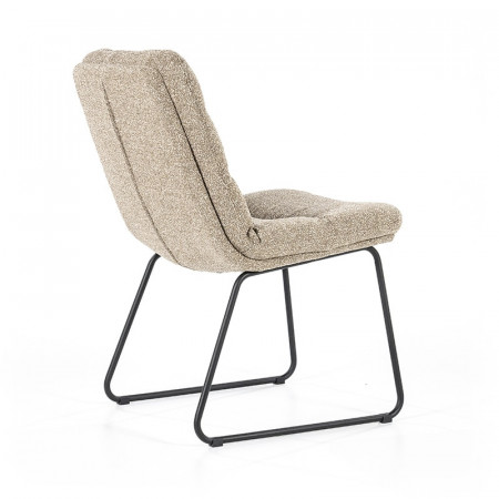 Chaise tissu beige confortable - Diane 