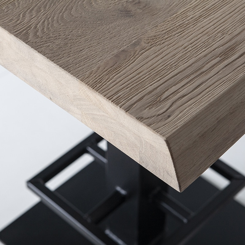 Table haute carrée en bois de chêne naturel - Molly