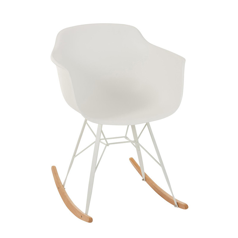 Rocking chair blanc scandinave Dona sur CDC Design