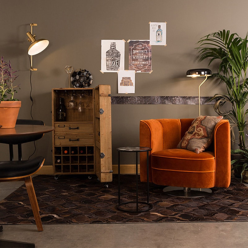 Meuble bar à roulettes - Gino 