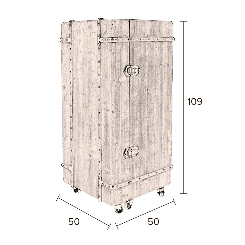 Meuble bar à roulettes - Gino 