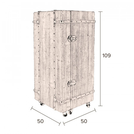 Meuble bar à roulettes - Gino 