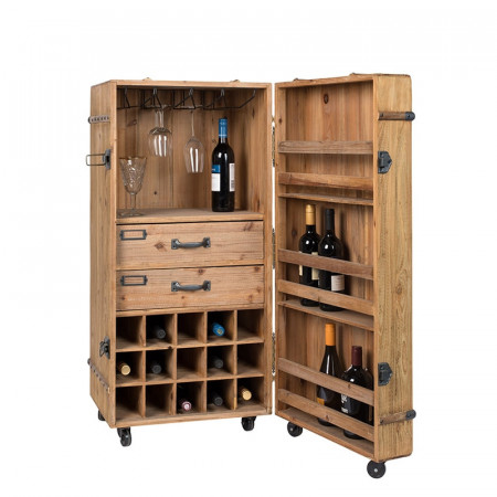 Meuble bar à roulettes - Gino 