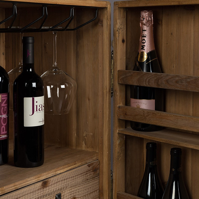 Meuble bar à roulettes - Gino 