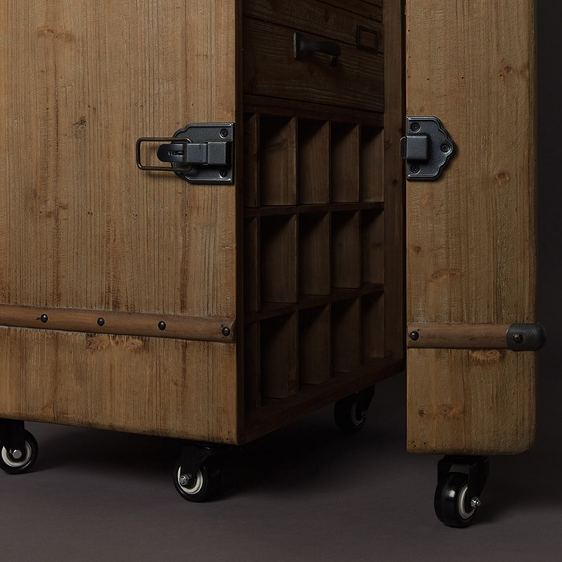 Meuble bar à roulettes - Gino 