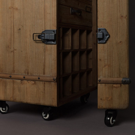 Meuble bar à roulettes - Gino 