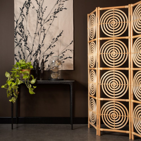 Console marbre noir et métal noir - Mark 