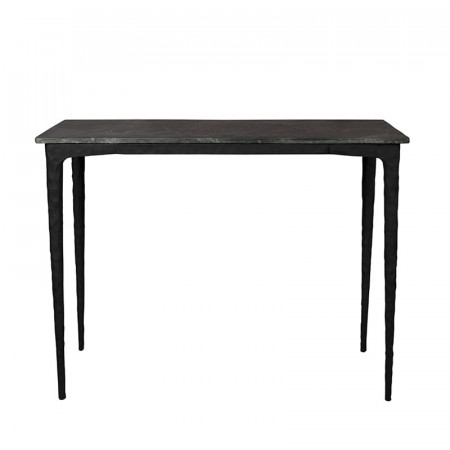Console marbre noir et métal noir - Mark 