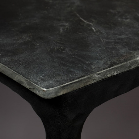 Console marbre noir et métal noir - Mark 