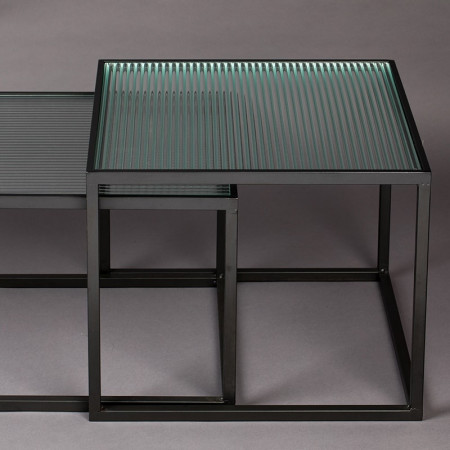 Table basse gigogne en verre design - Boli 