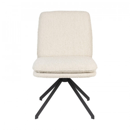 Chaise design blanche tissu bouclé Zuiver - Tyler 