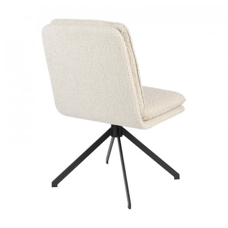 Chaise design blanche tissu bouclé Zuiver - Tyler 
