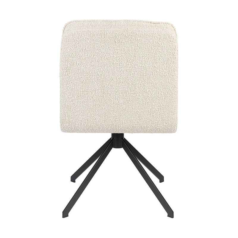 Chaise design blanche tissu bouclé Zuiver - Tyler 