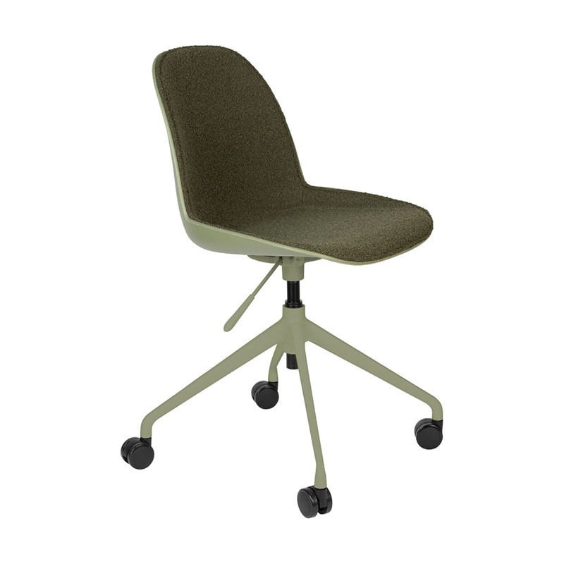 Chaise de bureau sans accoudoirs tissu vert kaki - Albert Référence :  CD_Chb32A