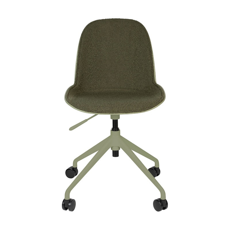 Chaise de bureau sans accoudoirs tissu vert kaki - Albert 