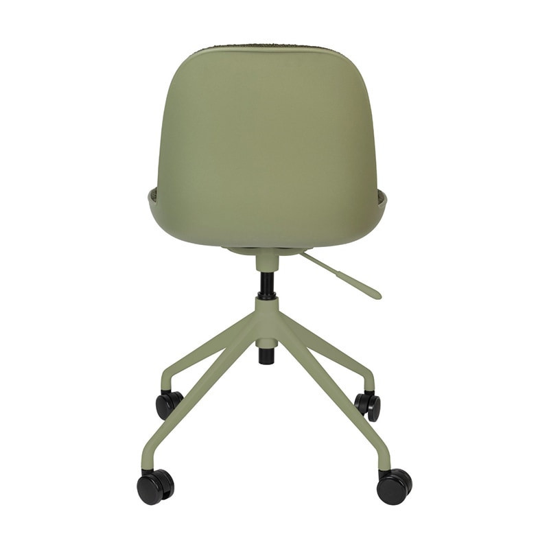 Chaise de bureau sans accoudoirs tissu vert kaki - Albert 