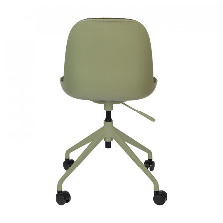 Chaise de bureau sans accoudoirs tissu vert kaki - Albert 