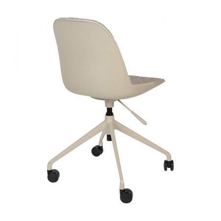 Chaise de bureau beige avec roulettes - Albert 