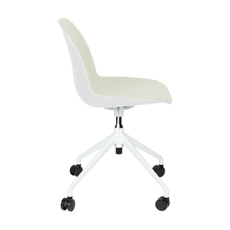 Tabouret De Chaise Bureau Blanche, Tabouret De Bar Lot De 2, Tabouret Roulettes 360° Avec