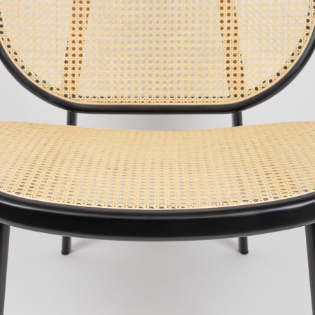 Fauteuil cannage et noir design - Spike 