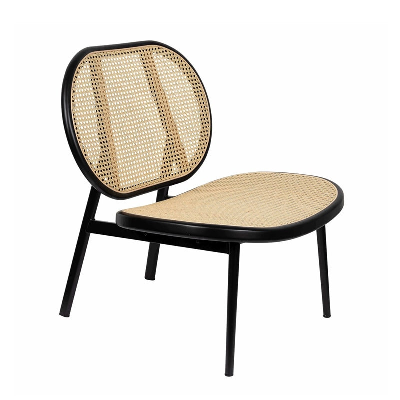 Fauteuil cannage et noir design - Spike 