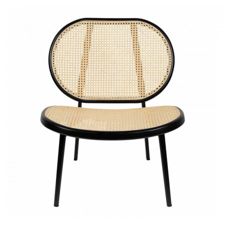 Fauteuil cannage et noir design - Spike 