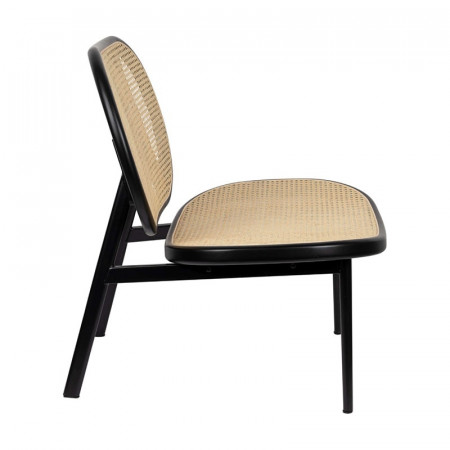 Fauteuil cannage et noir design - Spike 