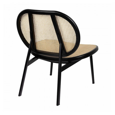 Fauteuil cannage et noir design - Spike 