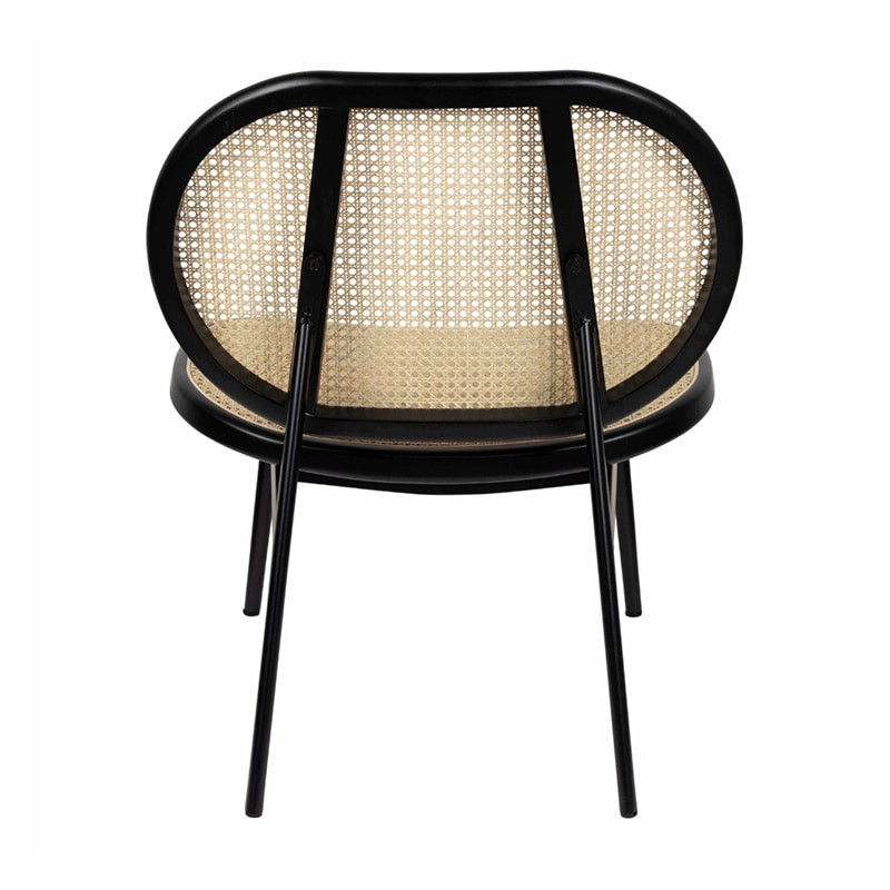 Fauteuil cannage et noir design - Spike 