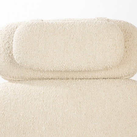 Fauteuil blanc design pivotant tissu bouclé Zuiver - Tyler 