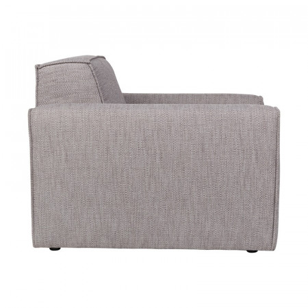 Fauteuil salon confortable tissu gris clair - Bor 