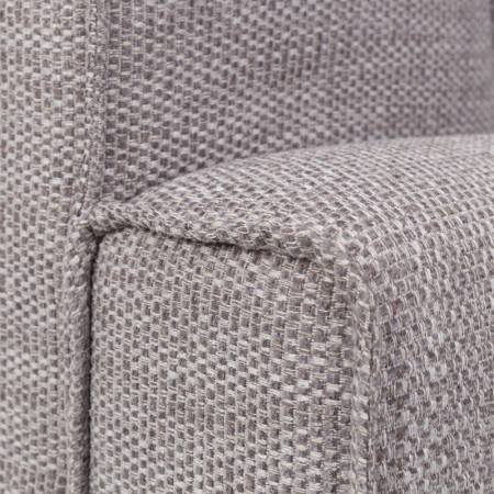 Fauteuil salon confortable tissu gris clair - Bor 