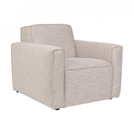 Fauteuil salon beige confortable - Bor 