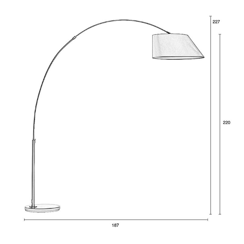 Lampadaire arc noir design - Arc 