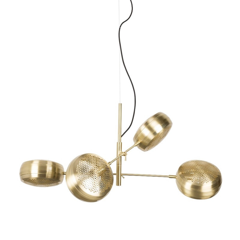 Lustre doré design 4 suspensions - Gringo 