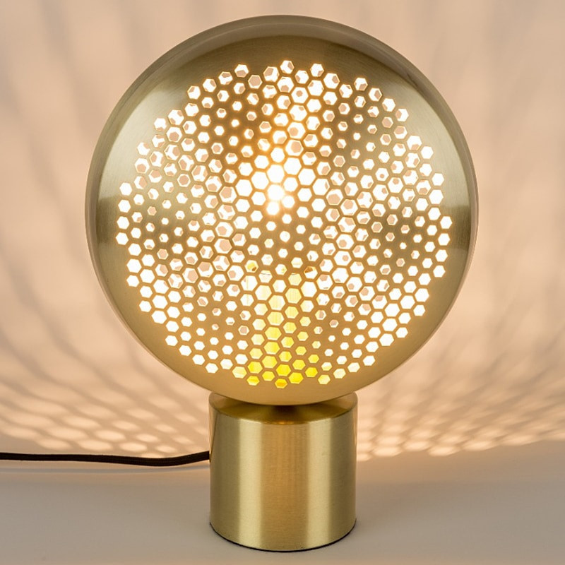 Lampe de salon en métal doré - Gringo 
