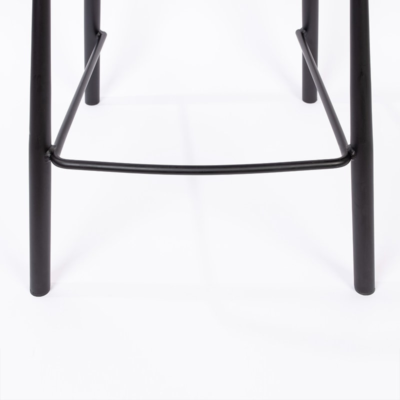 Tabouret de bar noir design avec accoudoirs - Brit 